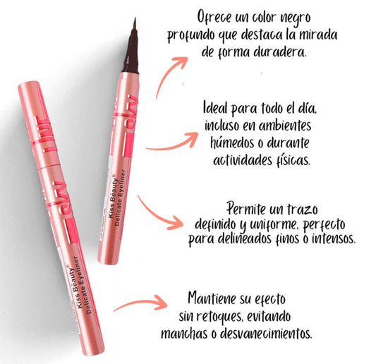 Delineador de ojos plumon a prueba de agua mate