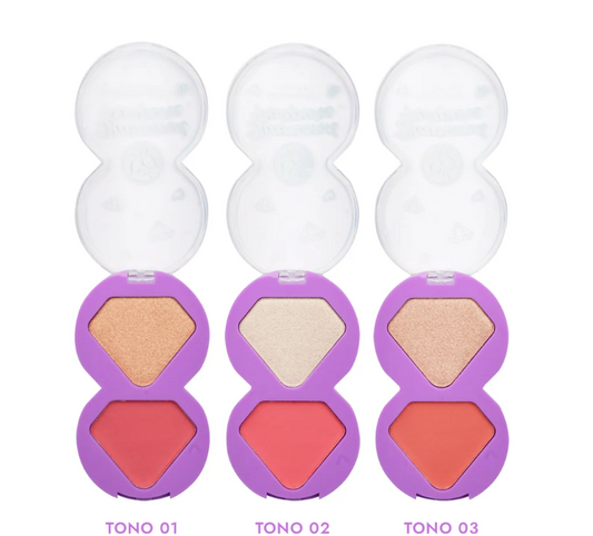 Iluminador + Rubor Diamond - PURPURE