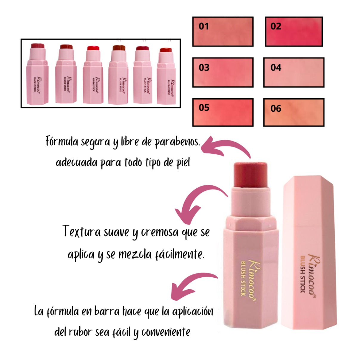 Rubor en Barra Fashion Makeup rostro