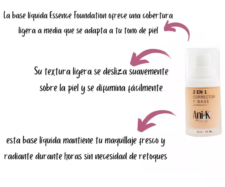 Base 2 en1 Corrector Ani-k Bonita Profesional