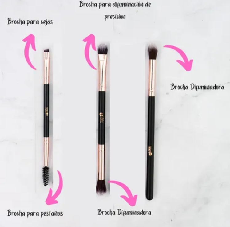 Kit x3 brochas para ojos Trendy