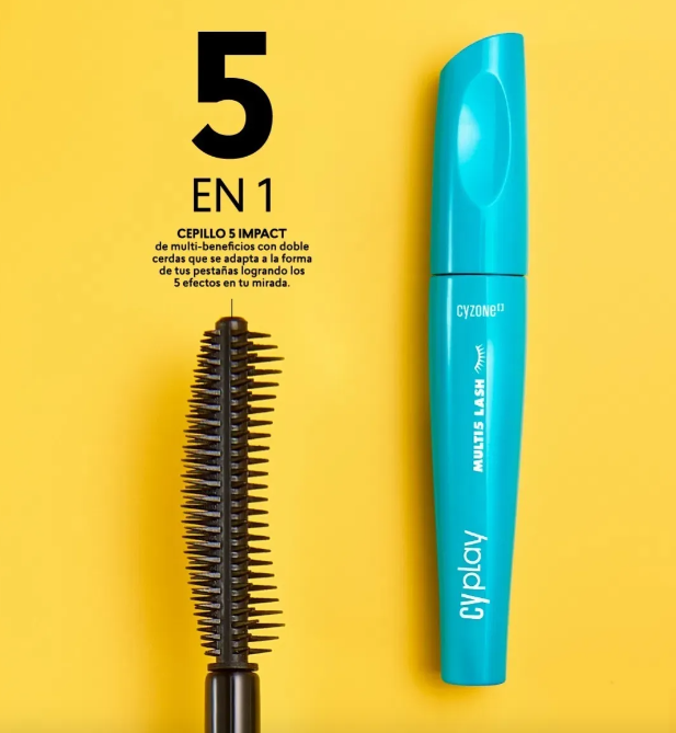 Máscara de pestañas Cyzone negra