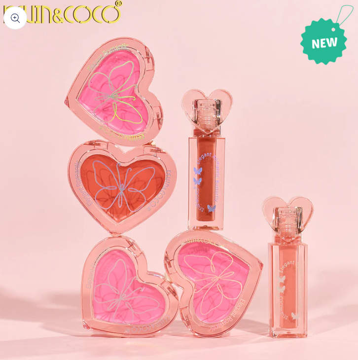 KIT CORAZON LABIAL LIQUIDO/ RUBOR CREMOSO KEVIN&COCO