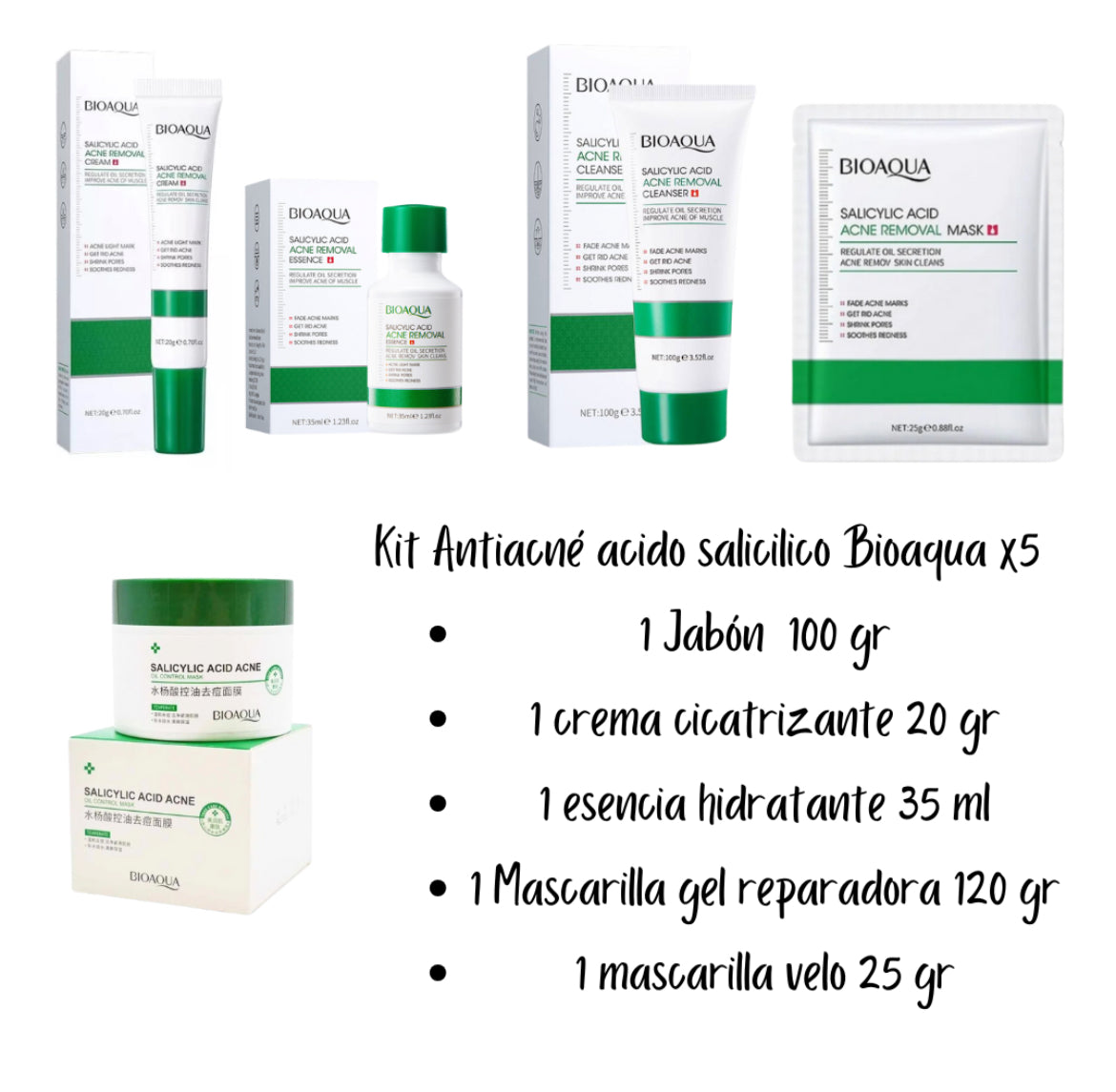 Kit Antiacné con Ácido Salicílico bioaqua