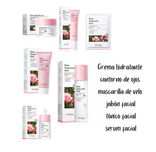 Kit antiarrugas Rosas y Acido Hialuronico Bioaqua