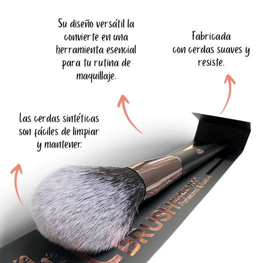 Brocha Polvos Makeup Tupida