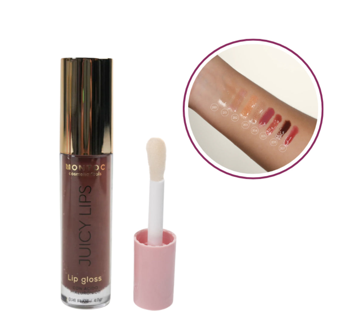 Lip Gloss Juicy Lips con ácido hialurónico Montoc