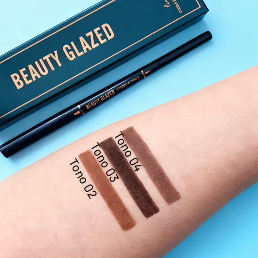 LÁPIZ PARA CEJAS PROFESIONAL DOBLE PUNTA BEAUTY GLAZED