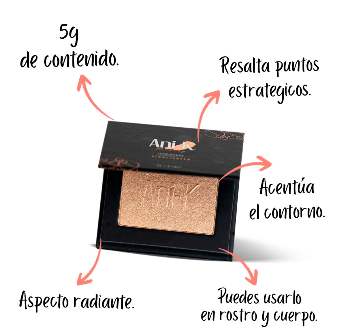 Iluminador para rostro Ani-k Makeup Pro Radiante TONO 3