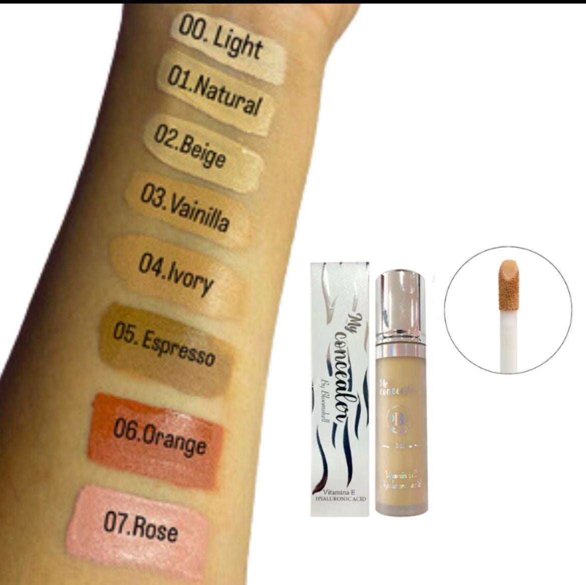 Corrector bloomshell de alta cobertura Porfesional